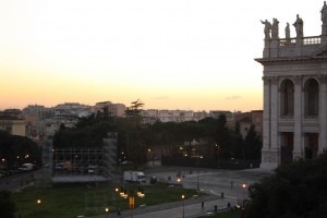 Palco in costruzione
